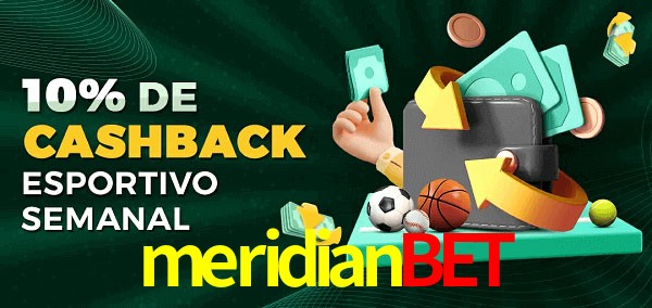 10% de bônus de cashback na meridianbet
