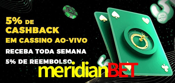 Promoções do cassino ao Vivo meridianbet